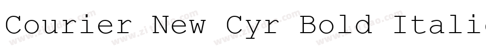Courier New Cyr Bold Italic字体转换